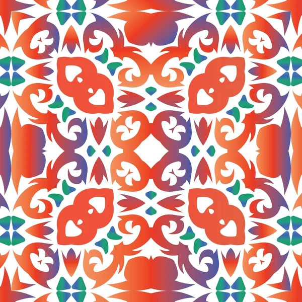 Ornamentale Talavera Mexikanische Fliesen Dekor Vektor Nahtlose Muster Collage Modernes — Stockvektor