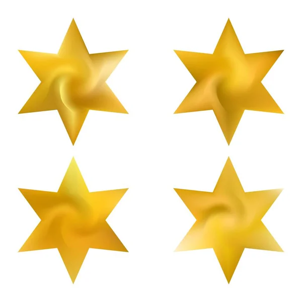 Set Von Hexagrammfarbigen Hintergründen Einfache Religiöse Symbole Gute Weiche Farbe — Stockvektor