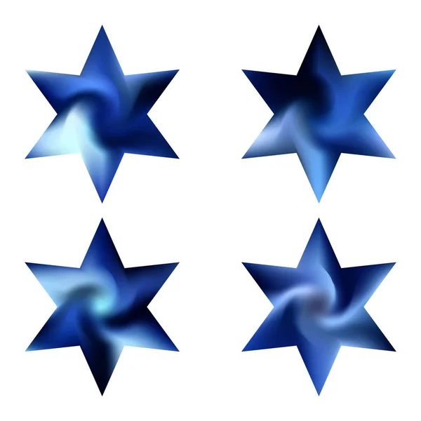 Collection Fonds Couleur Hexagramme Symboles Religieux Sacrés Festifs Bon Logo — Image vectorielle