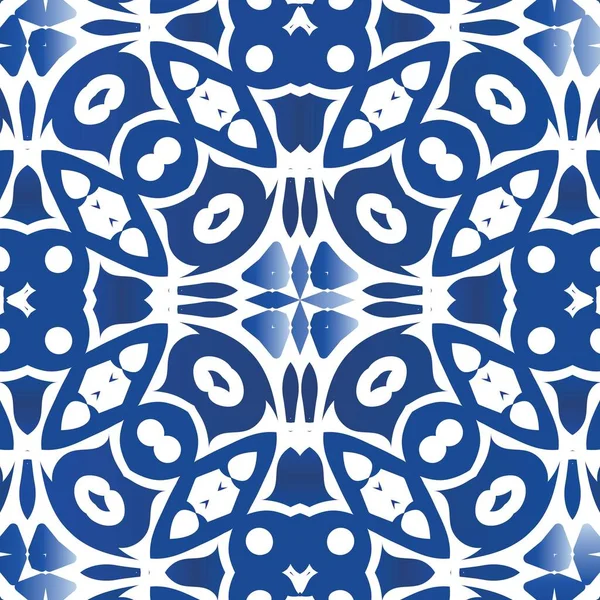 Carreaux Céramique Azulejo Portugal Design Coloré Concept Motif Vectoriel Sans — Image vectorielle