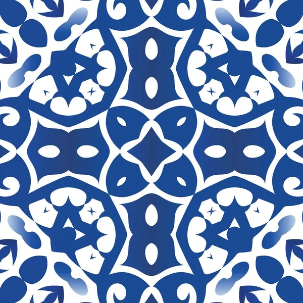Dekorativní Barva Keramické Azulejo Dlaždice Kreativní Design Vektorové Bezešvé Prvky — Stockový vektor