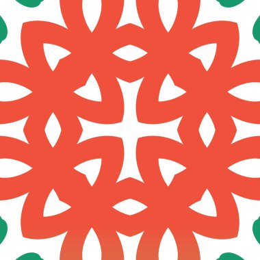 Meksika süslemeli talavera seramiği. Vektörsüz desen dokusu. Şık tasarım. Duvar kağıdı, web arkaplanı, havlular, baskı, yüzey dokusu, yastıklar için kırmızı vintage arkaplan.