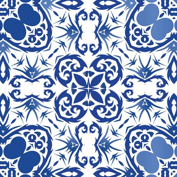 Azulejo Antigo Retalhos Azulejo Desenho Colorido Folheto Padrão Sem Costura — Vetor de Stock