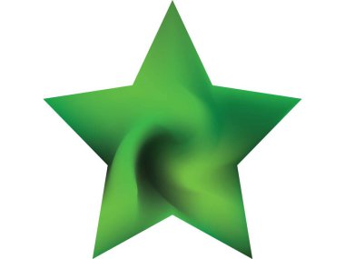 Pentagram şeklinde pürüzsüz bir arkaplan. Neon tarzı 90, 80 'inci. Moda yumuşak renk efekti. Yaratıcı projeleriniz için yeşil zarif ve kolay düzenlenebilir renkli sıvı kapağı.