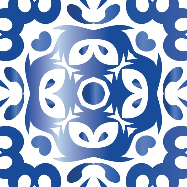 Süslü Azulejo Portekiz fayansları. Evrensel tasarım. Kusursuz bir arabesk deseni. Çarşaflar, akıllı telefon kılıfları, hatıra defterleri, çantalar ya da tişörtler için mavi muhteşem çiçek desenleri..