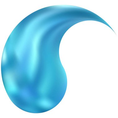 Yin veya yang şeklinde bulanık bir arkaplan. Moda yumuşak renk elementi. Orijinal doğu tarzı. Grafik tasarımı veya yaratıcı projeleriniz için mavi modern soyut kapak.