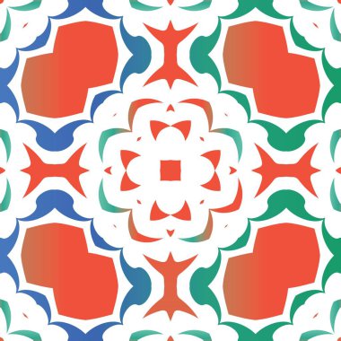 Meksika süslemeli talavera seramiği. El yapımı tasarım. Vektörsüz desenli elementler. Duvar kağıdı, web arkaplanı, havlular, baskı, yüzey dokusu, yastıklar için kırmızı vintage arkaplan.
