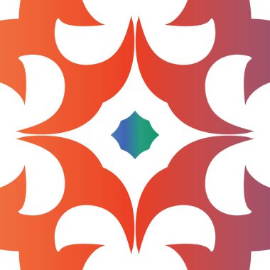 Antika talavera kiremit yama işi. Minimum tasarım. Vektör pürüzsüz desen teması. Çantalar, akıllı telefon kılıfları, tişörtler, çarşaflar ve koleksiyon defterleri için kırmızı Meksika süslemeleri..