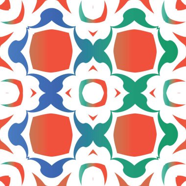 Antik Meksika Talavera seramiği. Şık tasarım. Vektörsüz suluboya desenli. Albüm defteri, akıllı telefon kılıfları, tişörtler, çantalar ve çarşaflar için kırmızı ve soyut dekoru.
