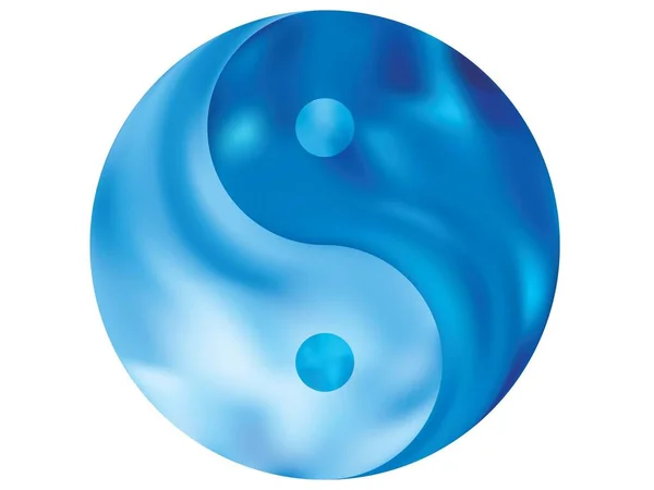 Fundo Malha Forma Yin Yang Tema Líquido Original Harmonioso Efeito Ilustração De Bancos De Imagens