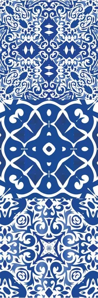 계단식아 포르투갈 디자인 벡터물기 패턴의 린네르 스마트폰 스크랩북 티셔츠 의푸른 — 스톡 벡터