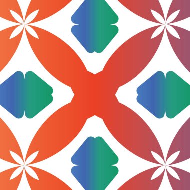 Geleneksel süslü Meksika Talavera 'sı. Grafik tasarımı. Vektör desensiz kolaj. Web arkaplanı, baskı, yastıklar, yüzey dokusu, duvar kağıdı, havlular için kırmızı soyut arkaplan.