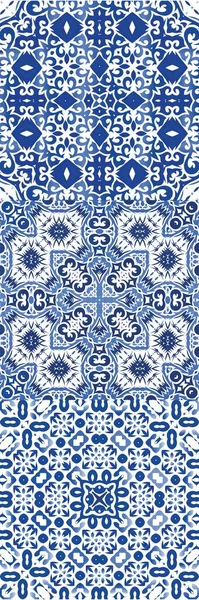 Ornement Azulejo Carreaux Portugais Décor Collection Motifs Vectoriels Sans Couture — Image vectorielle