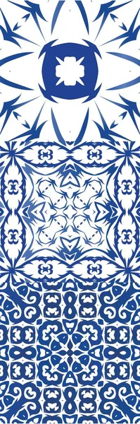 Azulejos Portugueses Vintage Azulejo Colección Patrones Sin Costura Vectores Diseño — Vector de stock