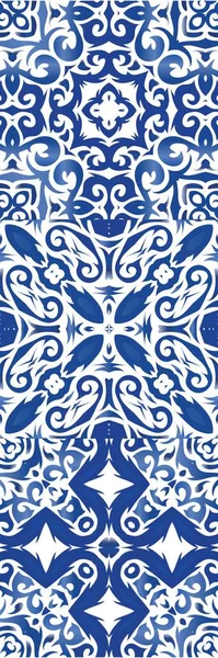 Antiquité Portugaise Azulejo Céramique Design Original Collection Motifs Vectoriels Sans — Image vectorielle