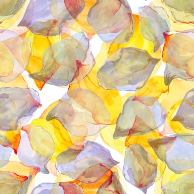 Sulu boya sarı yapraklı kusursuz bir arkaplan