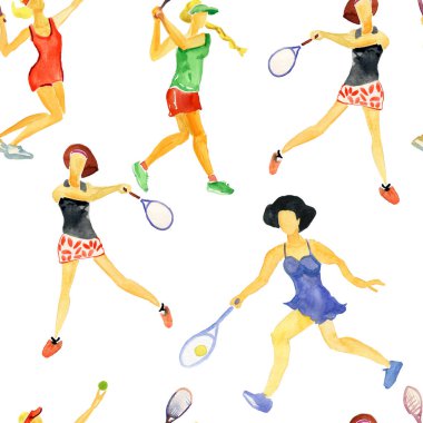 Büyük tenis oynayan kadınların düzeni