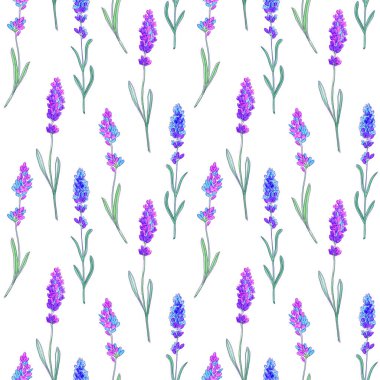 Lavanta çiçekleriyle kusursuz desen