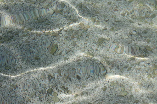 Hırvatistan Adriyatik Denizinin Dibinde Beyaz Çakıl Taşları — Stok fotoğraf