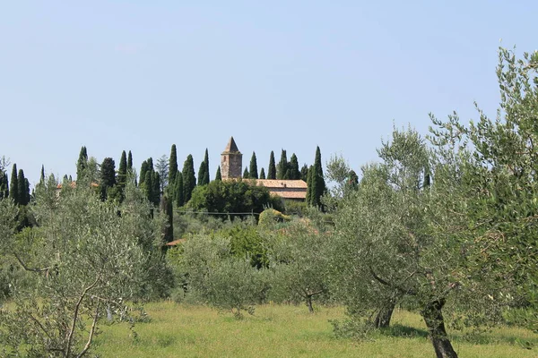 Ősi Templom San Pietro Mavino Sirmione Olaszország — Stock Fotó