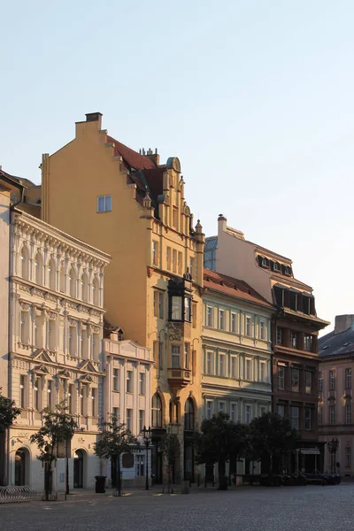 Prague Street Czech Republic Clear Summer Morning — Stock Photo, Image