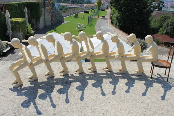 Esculturas Grupos Personas Praga República Checa — Foto de Stock