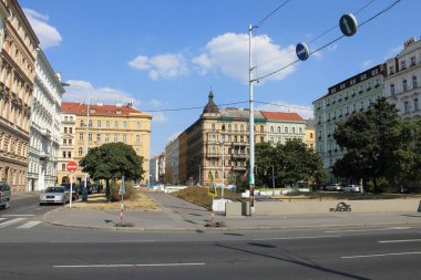 Prag sokak Çek Cumhuriyeti açık yaz sabahı