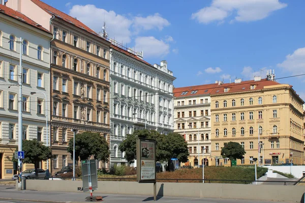 Praga Rua República Checa Clara Manhã Verão — Fotografia de Stock