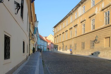 Prag sokak Çek Cumhuriyeti açık yaz sabahı