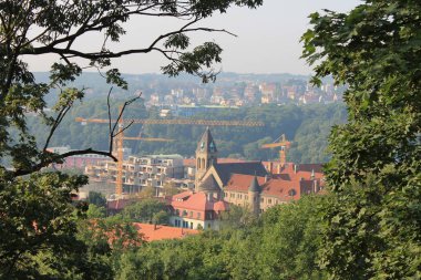 Prag Panoraması Petrin Tepesi 'nin yüksekliğinden, Çek Cumhuriyeti