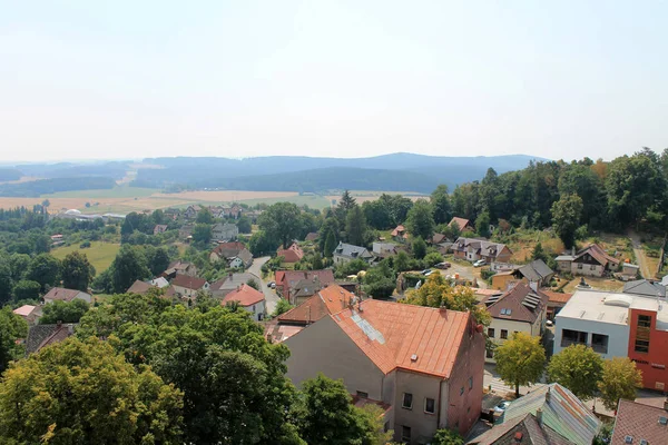 Antik Kale Duvarları Hakkında Valley View Lipnice Nad Sazavou Çek — Stok fotoğraf