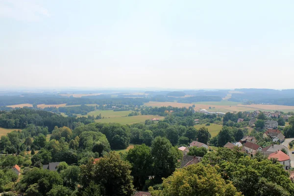 Antik Kale Duvarları Hakkında Valley View Lipnice Nad Sazavou Çek — Stok fotoğraf