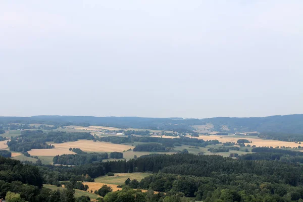 Θέα Στην Κοιλάδα Lipnice Nad Sazavou Τσεχική Δημοκρατία Περίπου Αρχαία — Φωτογραφία Αρχείου