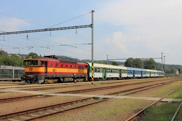 Estação Trem Bright Nad Sazavou República Checa — Fotografia de Stock