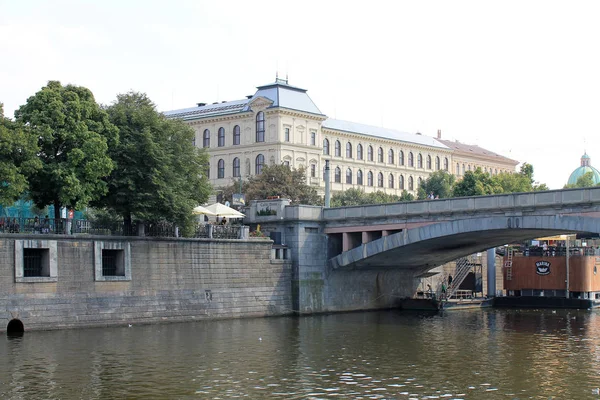 Panoramablick Auf Prag Und Moldau Tschechische Republik — Stockfoto