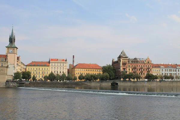 Panoramablick Auf Prag Und Moldau Tschechische Republik — Stockfoto