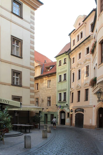 Praga Rua República Checa Clara Manhã Verão — Fotografia de Stock