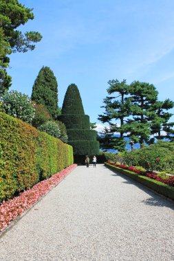 Italya 'da Maggiore Gölü üzerinde Isola Bella adasında peyzaj tasarımı