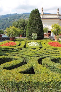 Italya 'da Maggiore Gölü üzerinde Isola Bella adasında peyzaj tasarımı