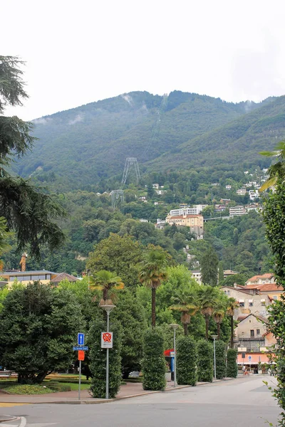 Locarno Suisse Par Une Journée Nuageuse Été — Photo