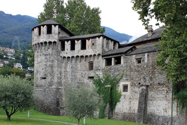 Antigua Fortaleza Medieval Locarno Suiza — Foto de Stock