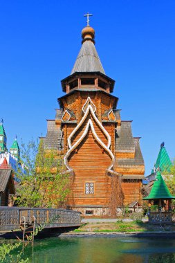 Izmailovo Kremlin in Moscow Russia against a clear blue sky