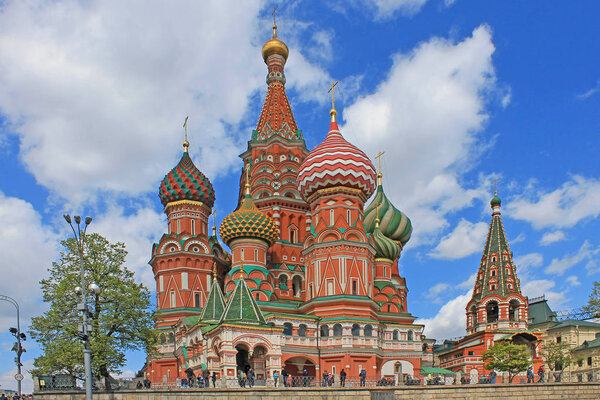St. Basil's Cathedral on red square in Moscow