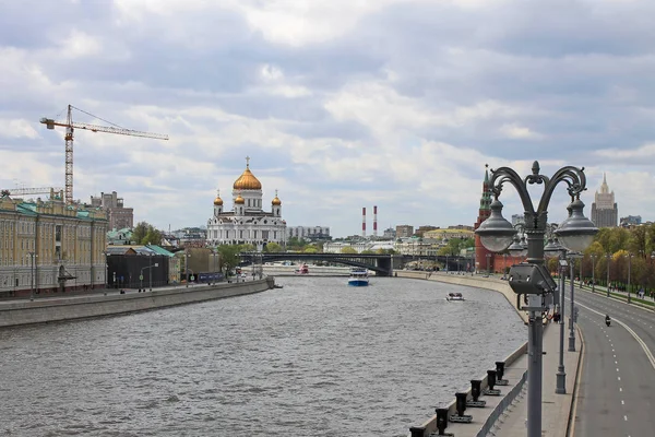 Kremlin Embankment Moscow Overlooking River Main Attractions Russian Capital — Stock Photo, Image