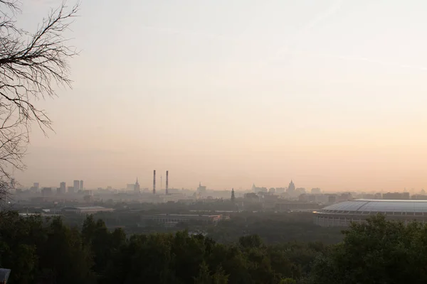 Moszkvai Panoráma Oroszország Nyár Hajnalban — Stock Fotó
