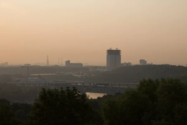 Panorama Moscú Rusia Verano Amanecer — Foto de Stock