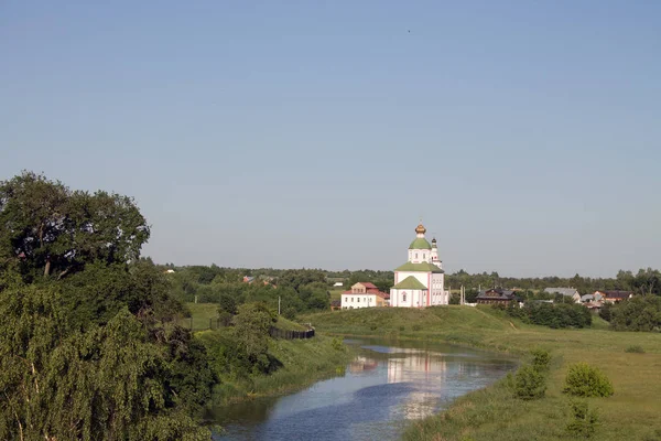 Zomerstad Landschap Suzdal Rusland — Stockfoto