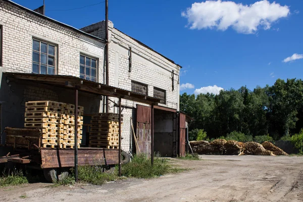 Vladimir Rusland Juni 2019 Bouw Grondgebied Van Oude Houtverwerkende Fabriek — Stockfoto