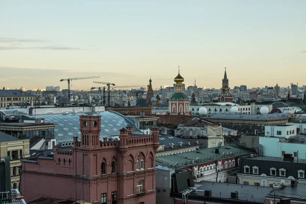 Вид Исторический Центр Москвы Крыши Центрального Детского Магазина — стоковое фото