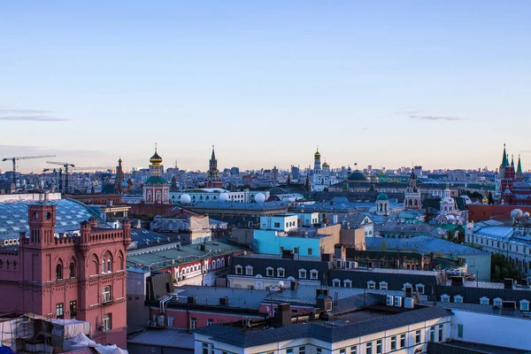 Vista Superior Centro Histórico Moscou Rússia Telhado Loja Infantil Central — Fotografia de Stock